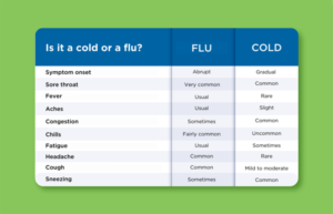 Flu B Symptoms Compared to Common Cold: